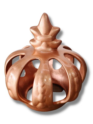 Coroa cerâmica 17x16 cm rosé gold 1