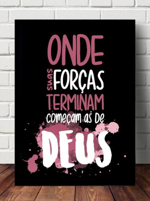 Quadro decorativo deus frases religiosas