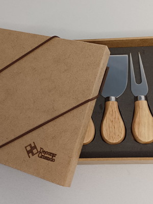 Kit queijo 4 peças personalizado