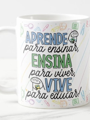 Caneca professor gente que ama ensinar vive para educar