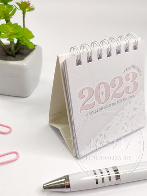 2 mini calendário de mesa rose 2023