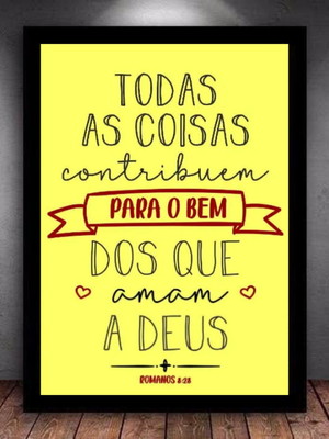 Quadro decorativo passagens bíblicas frases religiosas