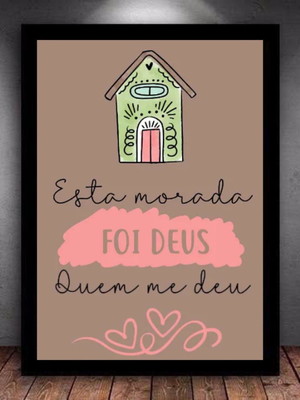 Quadro decorativo frases religiosas