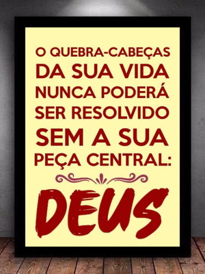 Quadro decorativo deus frases religiosas