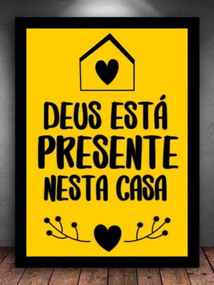 Quadro decorativo frases religiosas