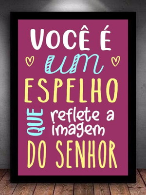 Quadro decorativo frases religiosas