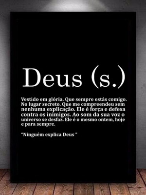 Quadro decorativo deus frases religiosas