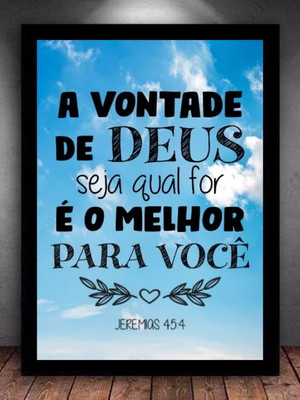 Quadro decorativo frases religiosas