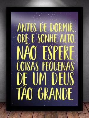 Quadro decorativo frases religiosas