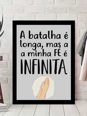 Quadro decorativo fé frases religiosas