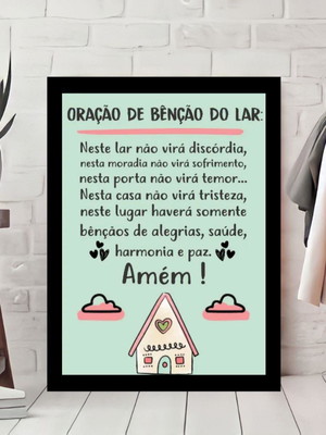 Quadro decorativo frases religiosas