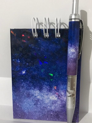 Bloco capa dura + canetas personalizadas