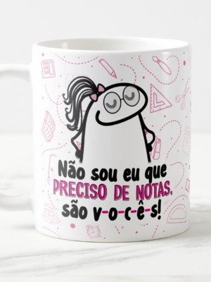 Caneca professora alunos precisam de nota divertida