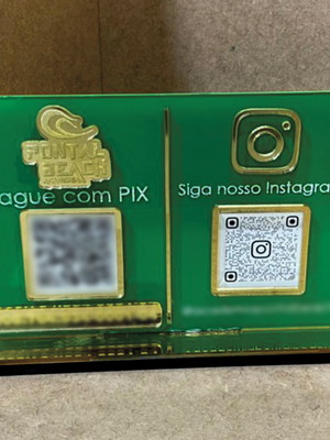 Placa pix qr code + rede social
