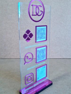 Placa pix qr code + rede social + wifi