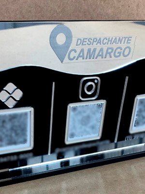 Placa pix qr code + rede social + wifi