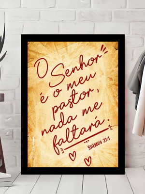 Quadro decorativo passagem bíblica frases religiosas