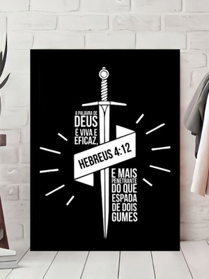 Quadro decorativo passagens bíblicas frases religiosas