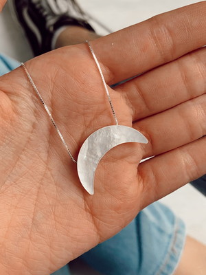 Colar lua de madrepérola prata 925
