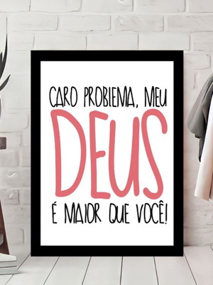 Quadro decorativo deus frases religiosas