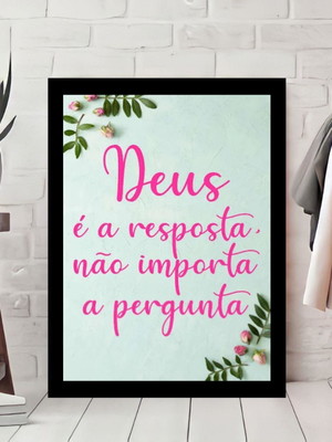 Quadro decorativo deus frases religiosas