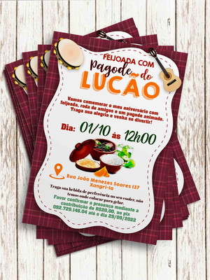 Convite virtual - pagode e feijoada