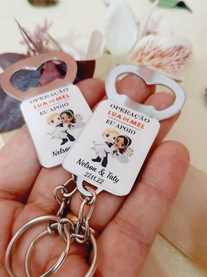 Chaveiro abridor de garrafa personalizado