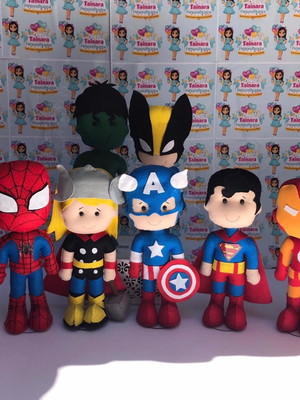 Super heróis de feltro - 5 personagens