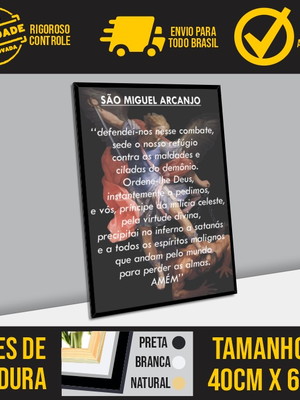 Quadro - oração de são miguel arcanjo