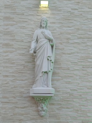 Imagem sagrado coração de jesus 85cm - pó de mármore
