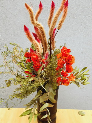 Flores secas buque e arranjo decoração