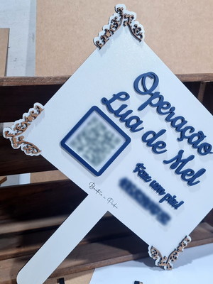 Placa pix dos noivos