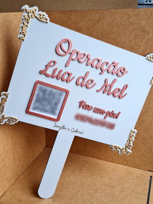 Placa pix dos noivos