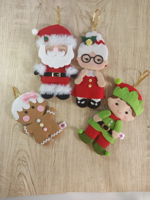 Kit com 4 pingentes para árvore de natal