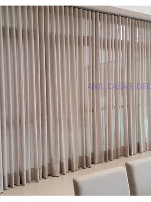 Cortinas para trilho em gaze de linho sob medida