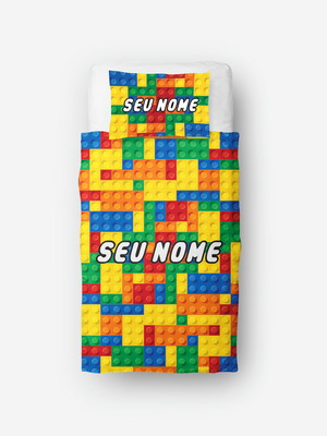 Lençol lego solteiro personalizado
