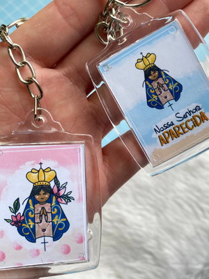 Chaveiro personalizado brinde nossa senhora aparecida