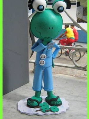 Sapo sortudo 3d em eva