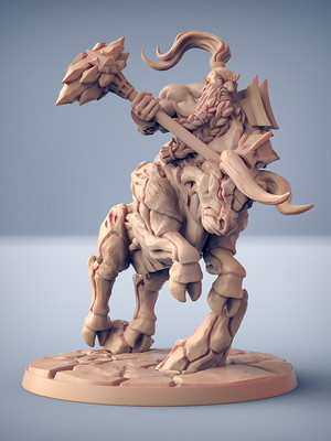 Miniatura dumlok flameseekers rpg d&d dumloktaur b