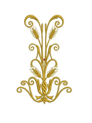 Matriz de bordado arabesco com trigo cód 0573