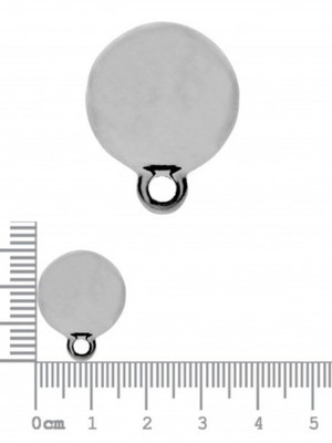 Base brinco redondo 15mm prateado (acima de 10 pares)=