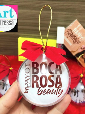 Bolas de natal personalizadas com seu logo