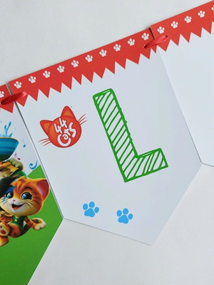 Bandeirolas 44 gatos 15x21