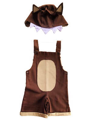 Fantasia infantil roupa lobo mau baby - macacão e toca