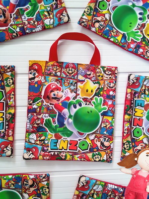 Bolsinha super mario 26x29