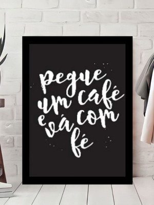 Quadro decorativo frases café