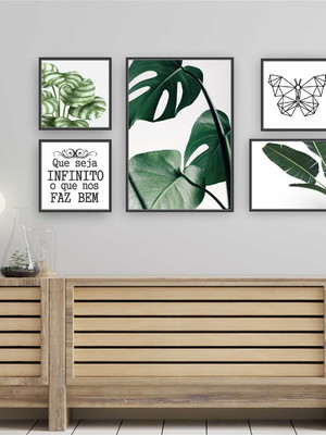 Quadro tela canvas composição 02 com moldura