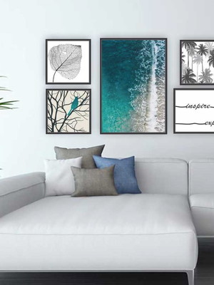 Quadro tela canvas composição 04 com moldura
