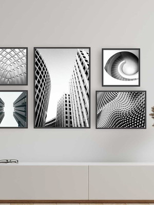 Quadro tela canvas composição urbano com moldura