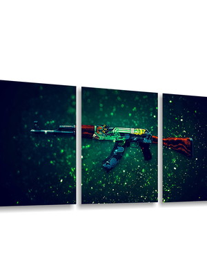 Quadro gamer ak 47 skin parede quarto jogos de nerd 3p a3